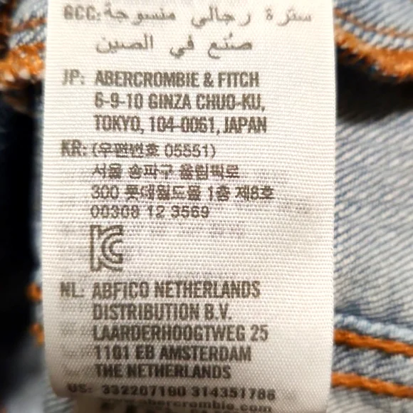 Hollister California Denim & Sweatshirt Hooded Jacket Men's Size XS